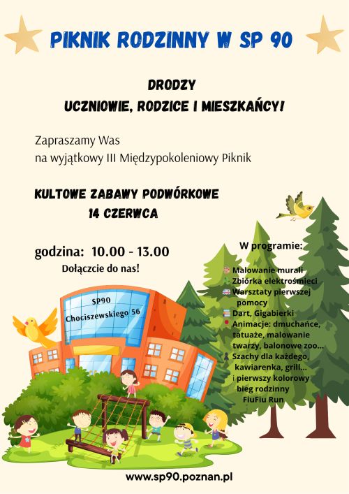 Szkoła Podstawowa nr 90 - zapraszamy na festyn 