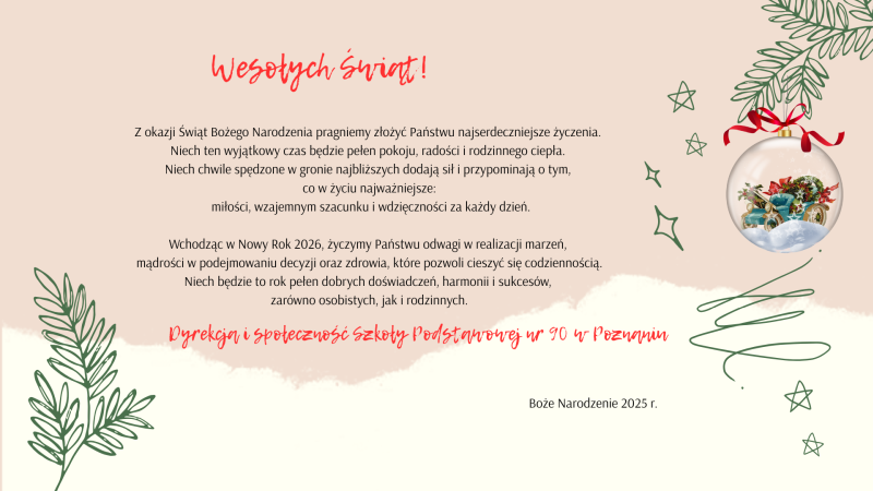 Szkoła Podstawowa nr 90 - życzenia